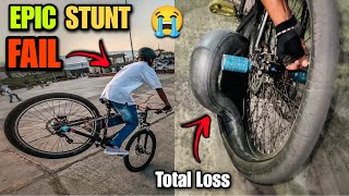 EPIC STOPPIE FAIL  Cycle Stunt Challenge [upl. by Serle]