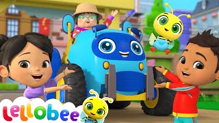 Wheels on The Terrific Tractor 🚜😄 Lellobee City Farm Sing Along Songs for Kids [upl. by Barrow]