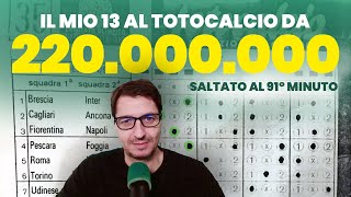 220 MILIONI Il mio 13 al Totocalcio saltato per un 23 al 91° ecco la schedina storica del 1993 [upl. by Yann86]