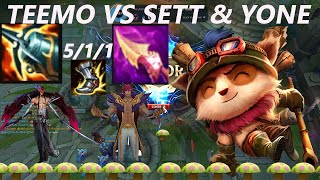 teemo How to Counter Yone amp sett TOP Patch 1215  Yone Gameplay [upl. by Aiceila]