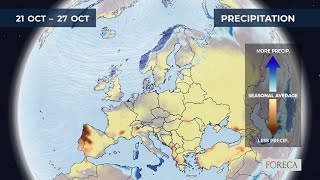 Monthly precipitation forecast for Europe 19102024 [upl. by Mahla]