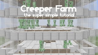 Simple Creeper Farm Tutorial 116 [upl. by Maller]