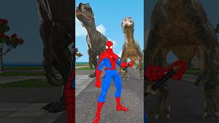 SpiderMan Sword Attacks Dinosaurs Trex Rescues SpiderMan Best dinosaur spiderman dinosaurs [upl. by Arah]