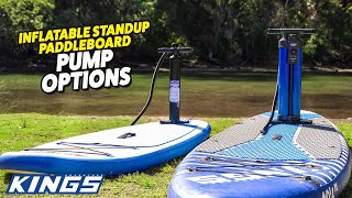 Adventure Kings Inflatable Standup Paddleboard Pump Options [upl. by Sabir3]