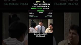 Day 17 My Investing Portfolio Dally Profit And Loss Journey Short ytshorts reels trading [upl. by Nniuq367]