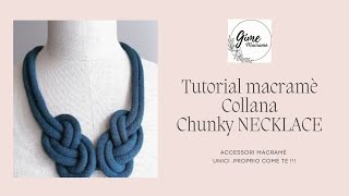 collana NECKLACE tutorial macramè principianti ita [upl. by Lansing]