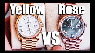 Yellow Gold vs Rose Gold DayDate [upl. by Obeded]