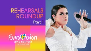 Eurovision Song Contest  Rehearsals Roundup Part 1  Malmö 2024 UnitedByMusic [upl. by Origra]