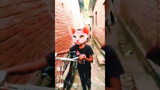 cat face mask 💀 shorts funny trending funnyshorts [upl. by Dotti]