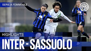 FIRST HOME MATCH OF 2024  INTER 01 SASSUOLO  WOMEN HIGHLIGHTS  SERIE A 2324 ⚫🔵🇮🇹 [upl. by Ennaeerb]