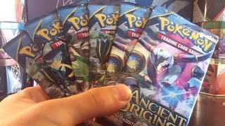 Opening 6 Pokemon XY ANCIENT ORIGINS Booster Packs [upl. by Llenej922]