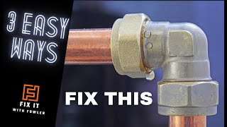 FIX LEAKING COMPRESSION PIPE FITTING  pipe leak [upl. by Eninej]