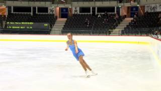 ISU 2014 Jr Grand Prix Tallinn Ladies Short Program Juni Marie BENJAMINSEN NOR [upl. by Saw]