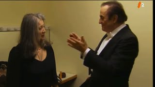 Martha Argerich and Charles Dutoit being adorable divorcées for 1 minute straight [upl. by Zulch]