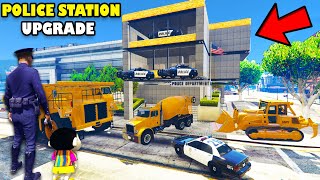 Franklin Become THE POLICE CHIEF and UPGRADE LUXURY POLICE STATION in GTA 5  SHINCHAN and CHOP [upl. by Dombrowski]