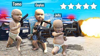 Playing as BABIES in GTA 5 RP Ft Jelly [upl. by Cope124]