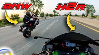 DANGEROUS RIDE ON SUPERBIKES  KAWASAKI H2R  ZS MOTOVLOGS IN FAISLABAD [upl. by Gereld]