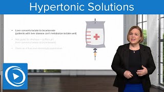 Hypertonic Solutions – Pharmacology  Lecturio Nursing [upl. by Hawkie380]