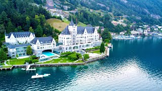 🇨🇭 Vitznau Lake Lucerne Luzern Switzerland  Full HD Relaxing Panoramic Drone [upl. by Jezabel]