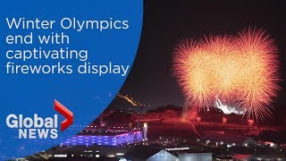 Winter Olympics 2018 in Pyeongchang concludes with captivating fireworks display [upl. by Ahcsropal302]