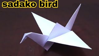 How to make a sadako bird with paperpapper sadakobird making with paper [upl. by Kanal451]