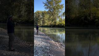 Silver Coho Salmon Fishing Puyallup River 2023 fish washington [upl. by Aikin]