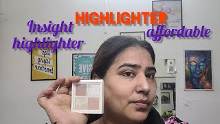 Affordable highlighter pallet insight ka best highlighter in Hindi full review [upl. by Sukram]