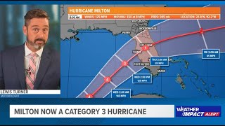 Milton now Category 4 hurricane Latest cone radar and possible impacts [upl. by Masha]