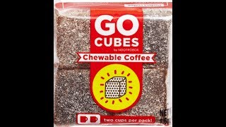 Mini Review Go Cubes  Chewable Coffee 4 pack A variety of Mocha Latte Pure Drip [upl. by Ellenaj]