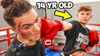 Elite Boxer Pretends To Be Noob Vs Jarvis 14 Year Old World Champion [upl. by Linetta]