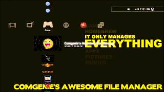 PS3 Comgenies Awesome File Manager Animated Icon [upl. by Nerte]