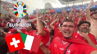 Schweiz vs Italien  EM Stadionvlog  DIE SCHWEIZ GEWINNT GEGEN DEN TITELVERTEIDIGER ITALIEN 🤩❤️🤯 [upl. by Nnahgaem]