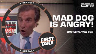 PAY ATTENTION THATS NOT BASEBALL 🗣️  Mad Dog sounds off on Chris Martin amp Brewers  First Take [upl. by Nnyre]