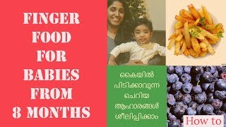 Finger foods for babies from 8 Months  അറിയേണ്ടതെല്ലാം [upl. by Htenywg690]