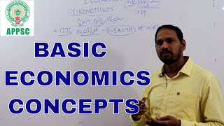 Basic Economic Concepts  Part 1  APPSC  TSPSC  Online classes  Achievers Academy [upl. by Grayce278]