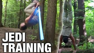 Star Wars Jedi Training In Real Life Parkour Lightsaber Tricking [upl. by Atrice]