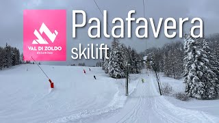 Skilift Palafavera sciare ai piedi del Pelmo valdizoldo skicivetta dolomitisuperski veneto [upl. by Carmela]