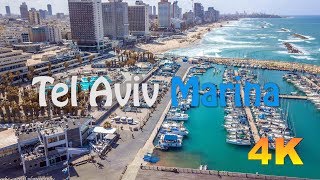 מרינה תל אביב מהרחפן  Tel Aviv Marina Video in 4K [upl. by Carrie]