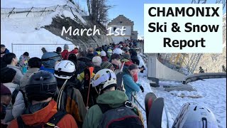 CHAMONIX Ski and Snow Report week 14  Queues Queues QUEUES [upl. by Gaeta]