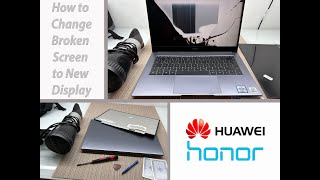 Huawei MateBook D 14 Change Screen Broken LED Display MagicBook [upl. by Enicnarf649]