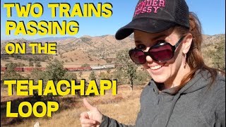 Two Trains Passing on the Tehachapi Loop [upl. by Katzir765]