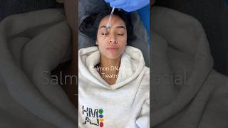 Thee famous salmon DNA facial 🍣beautyblogger salmondnaskintreatment microneedling salmondna [upl. by Lirbaj287]