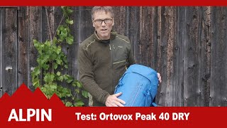 Test 2021 Ortovox Peak 40 Dry  Tourenrucksack  ALPIN  Das Bergmagazin [upl. by Strage]