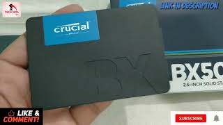 Crucial SSD  Unboxing  Curcial 240GB BX500 NAND SATA  25inch SSD [upl. by Aivyls]