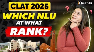 Which NLU at What Rank  CLAT 2025 Expected CutOff [upl. by Niwle]