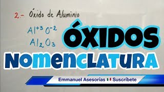 Nomenclatura de ÓXIDOS BÁSICOS Metal con Oxígeno [upl. by Joiner]