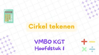 Cirkel tekenen met een straal of diameter VMBO KGT Klas 1 [upl. by Eitnom]