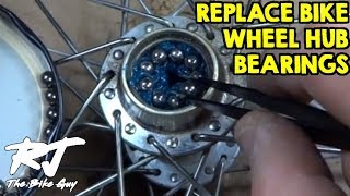 How To Replace Bike Wheel Hub Bearings [upl. by Ozzie]