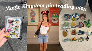 Magic Kingdom Pin Trading Vlog  my best finds EVER [upl. by Ahsitan231]