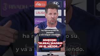 La DEMOLEDORA FRASE de SIMEONE sobre el REAL MADRID [upl. by Thgirw989]